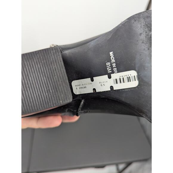 LF Alex Black Leather Studded Pointed Toe Ankle Boots Women’s 8.5 M Western - Picture 9 of 10